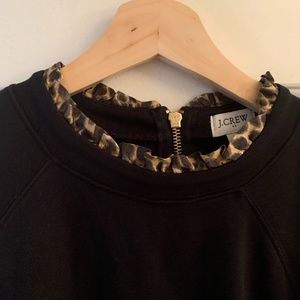 Black sweatshirt with leopard print details